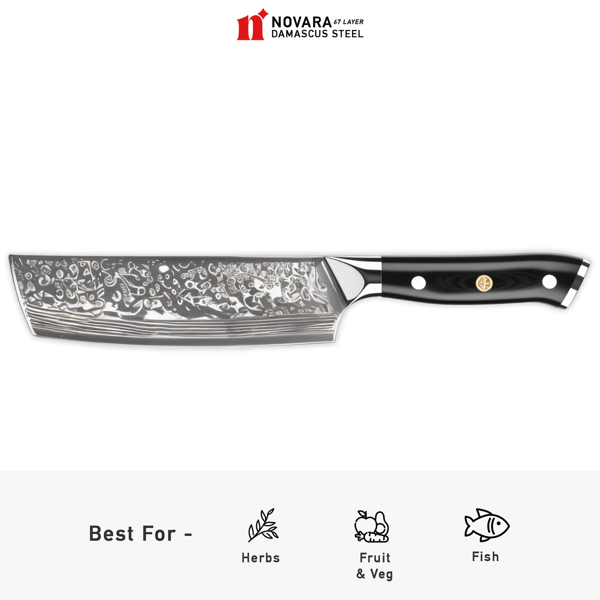 Novara Pro Black (プロブラック) - Damascus Steel Knives
