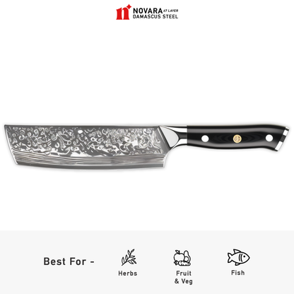 Damascus Steel Nakiri Knife 16.5cm | 6.5 inch